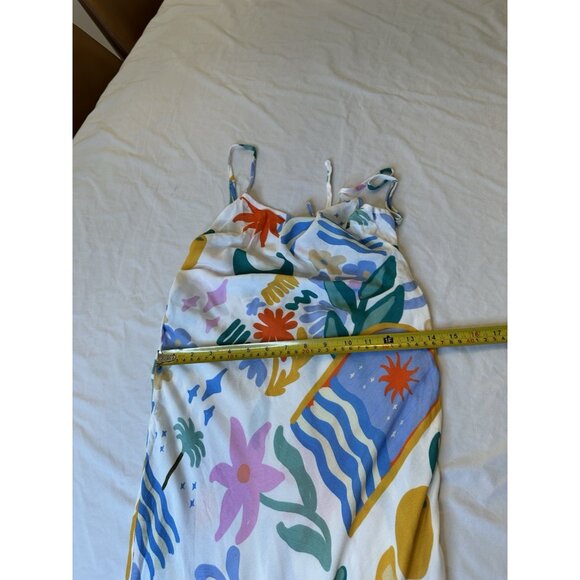 Princess Polly Maxi Dress Abstract Print Tie Back Resort Vacation 4 S NWT - Picture 7 of 10